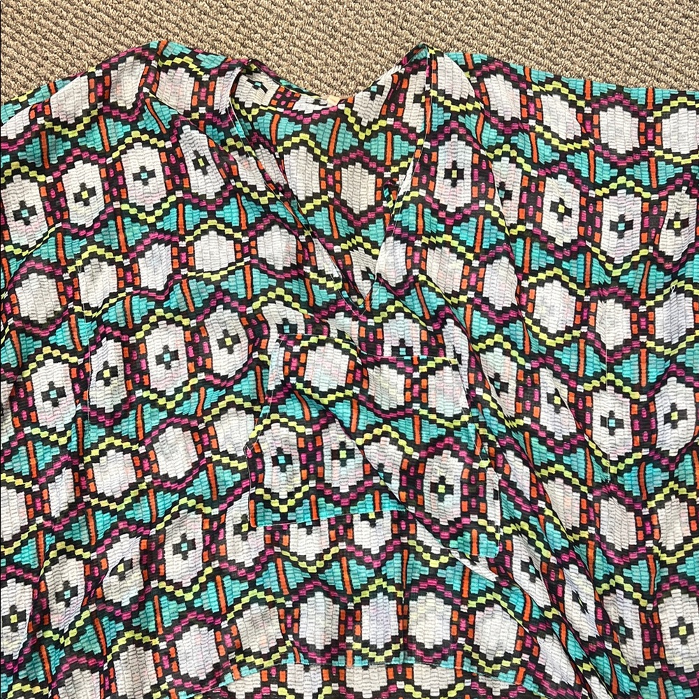 Echo Multicolor Geometric Swim Coverup